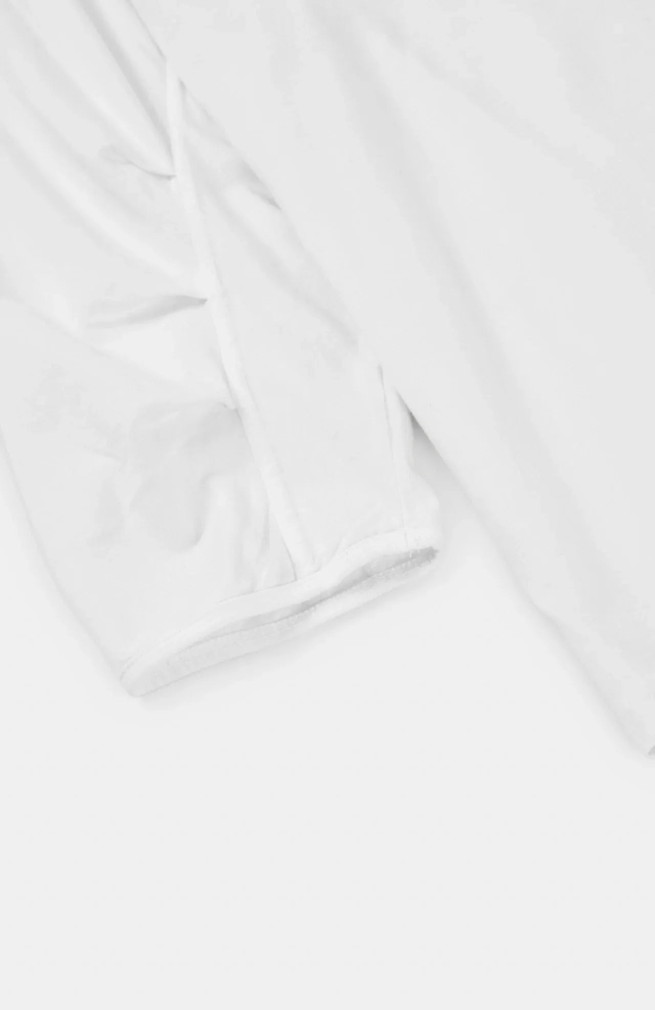 T-shirt manches longues froncées en coton bio | blanc "jane - off white"