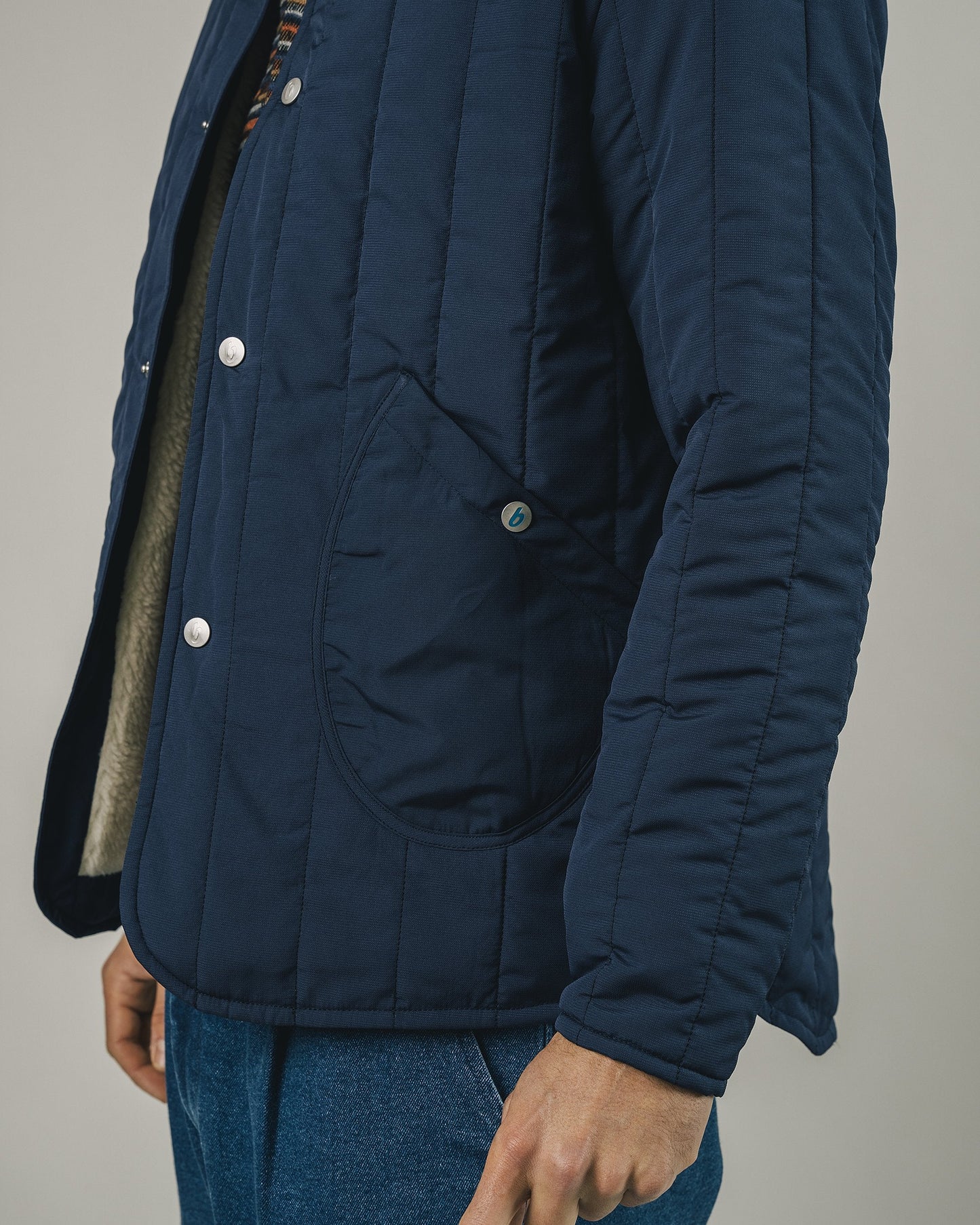 Veste matelassée marine en recyclé