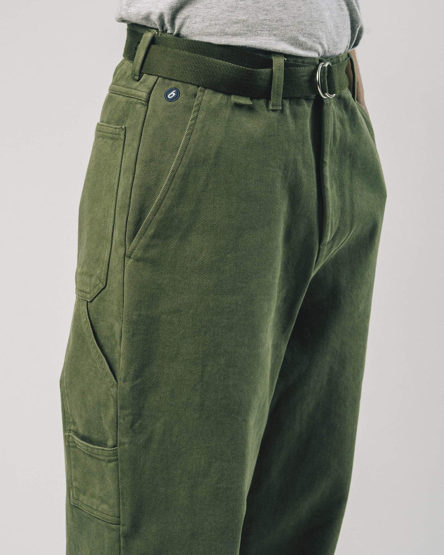 Pantalon droit kaki en coton bio - workwear pant