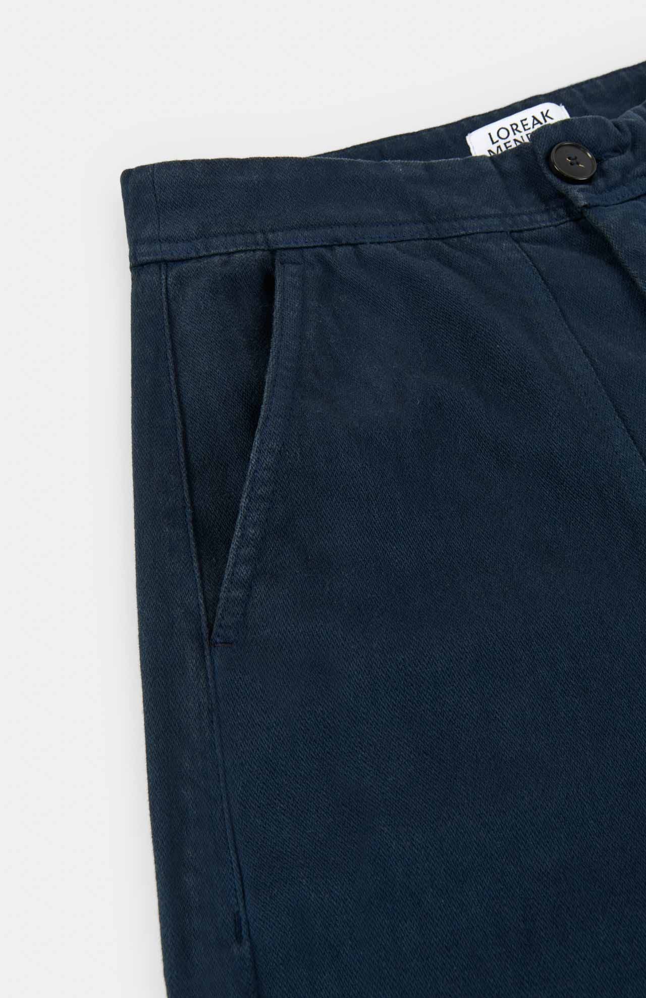 Pantalon ballon en coton bio | bleu "simone dark blue"