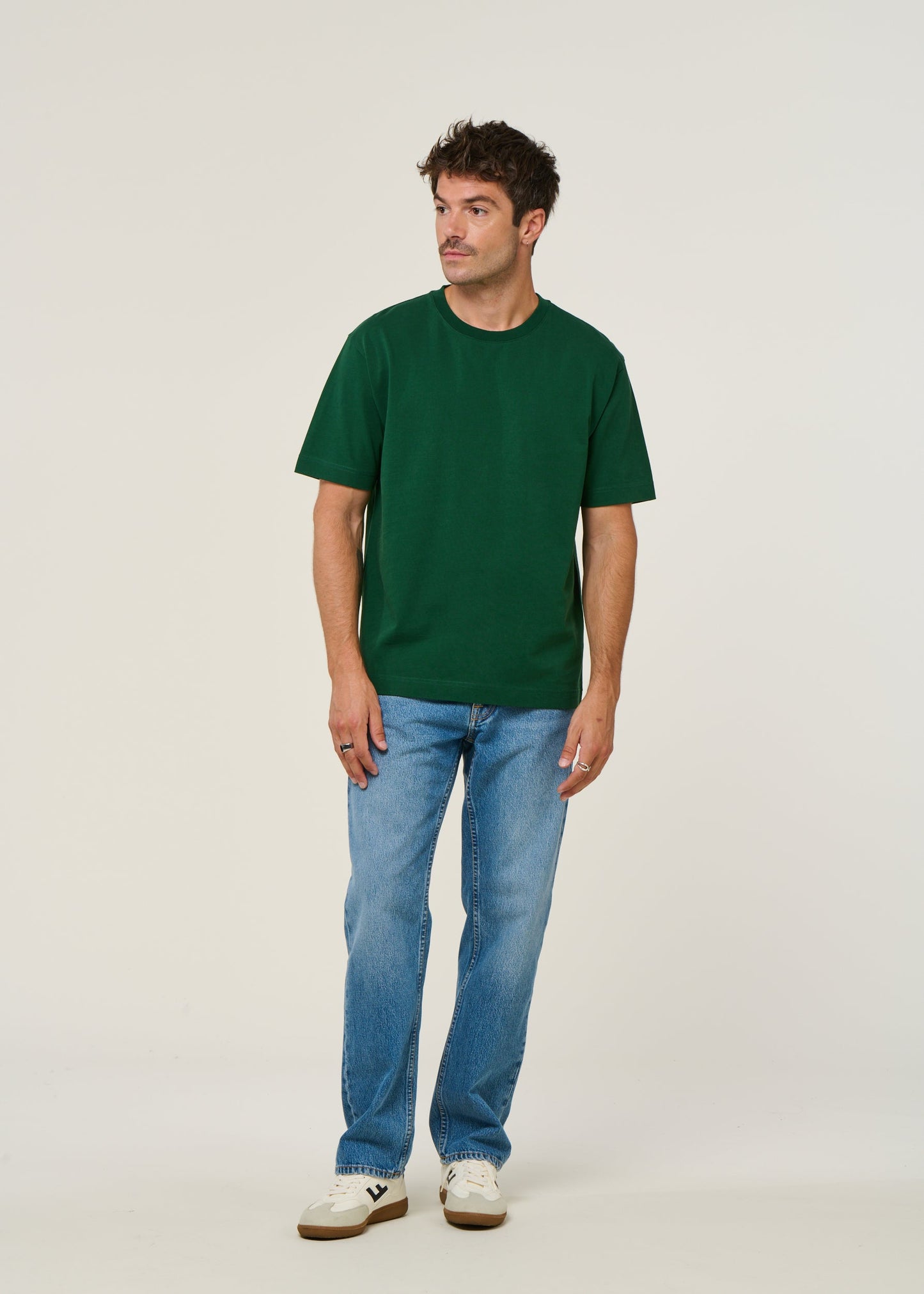T-shirt oversize en coton bio | vert forêt