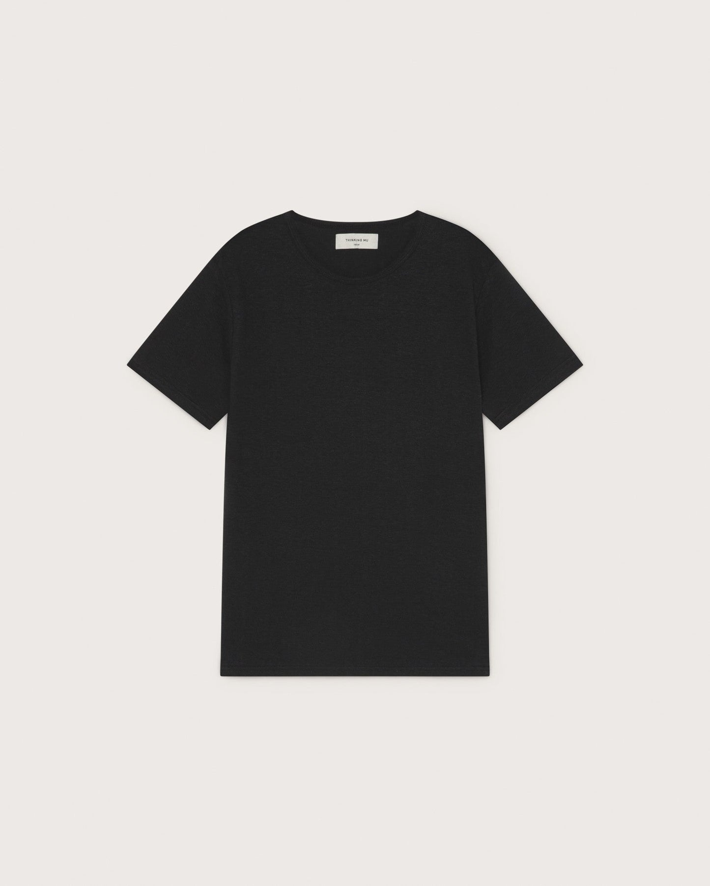 T-shirt manches courtes en coton bio | noir "Sol black patch tshirt"
