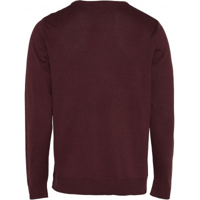 Pull bordeaux en coton bio - mercerized knit