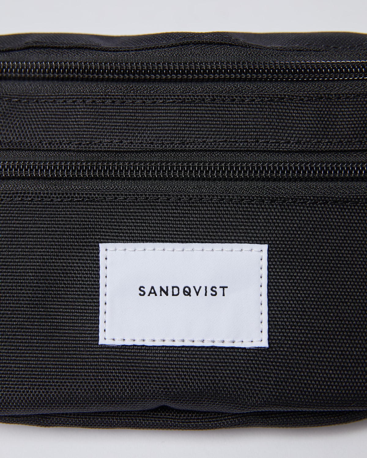 Banane 1,5L en coton bio et cuir | Noir "aste black with black leather"