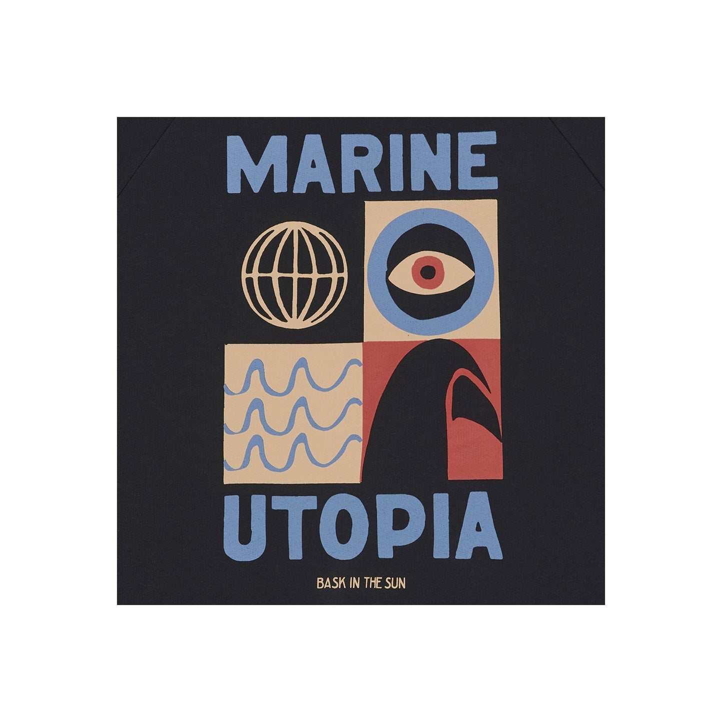 Sweat imprimé en coton bio | marine "night marine utopia sweat"
