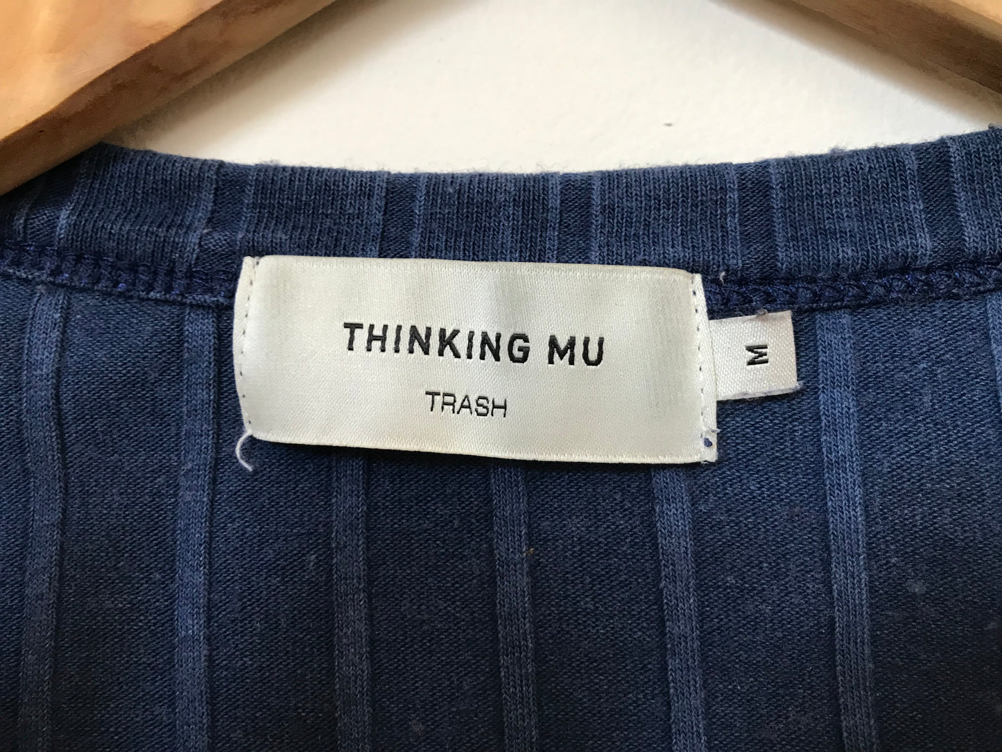 T-shirt manches longues en refibra et coton bio | bleu "navy trash casilda"