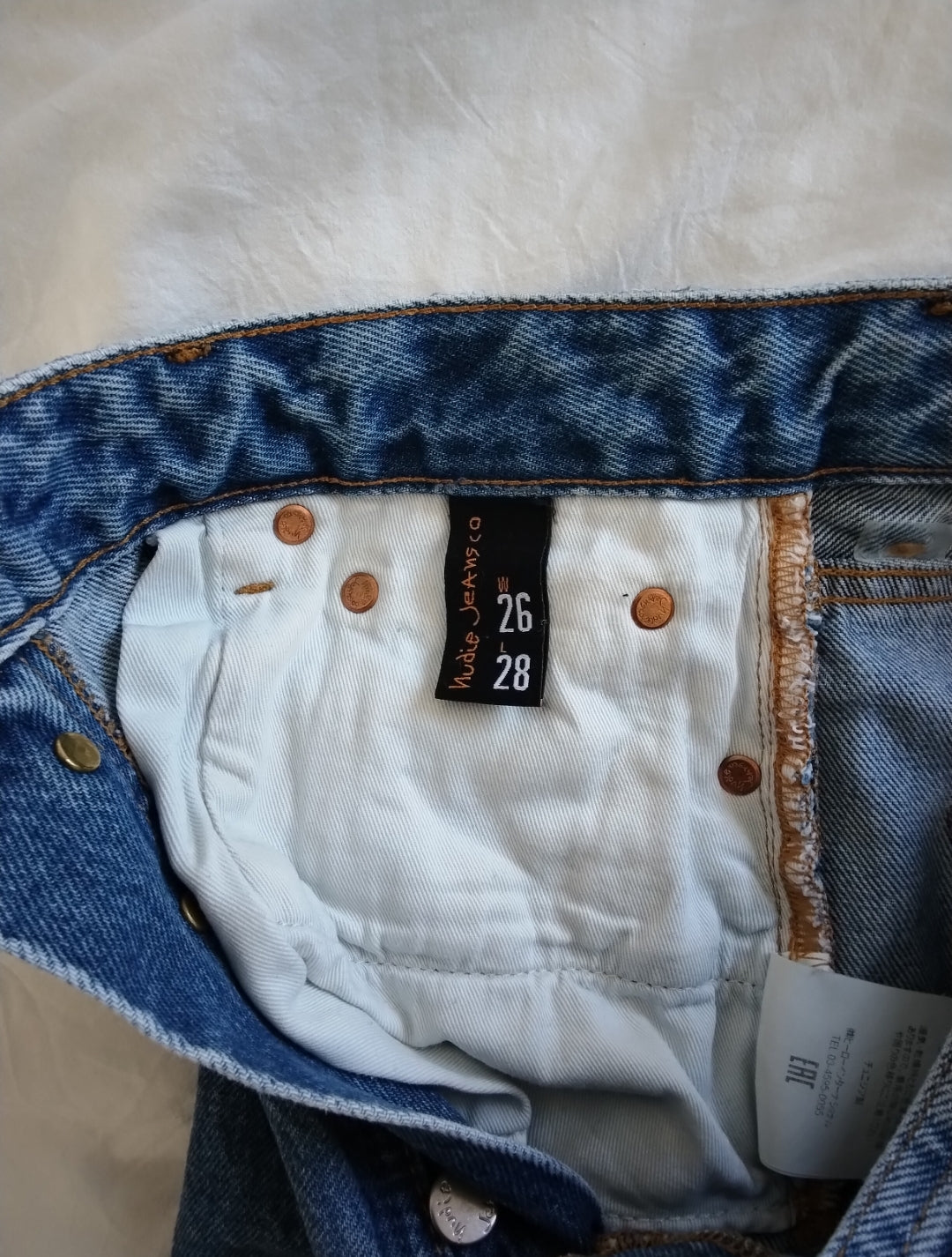 Jean mom en coton bio | bleu 'breezy britt casual blue'