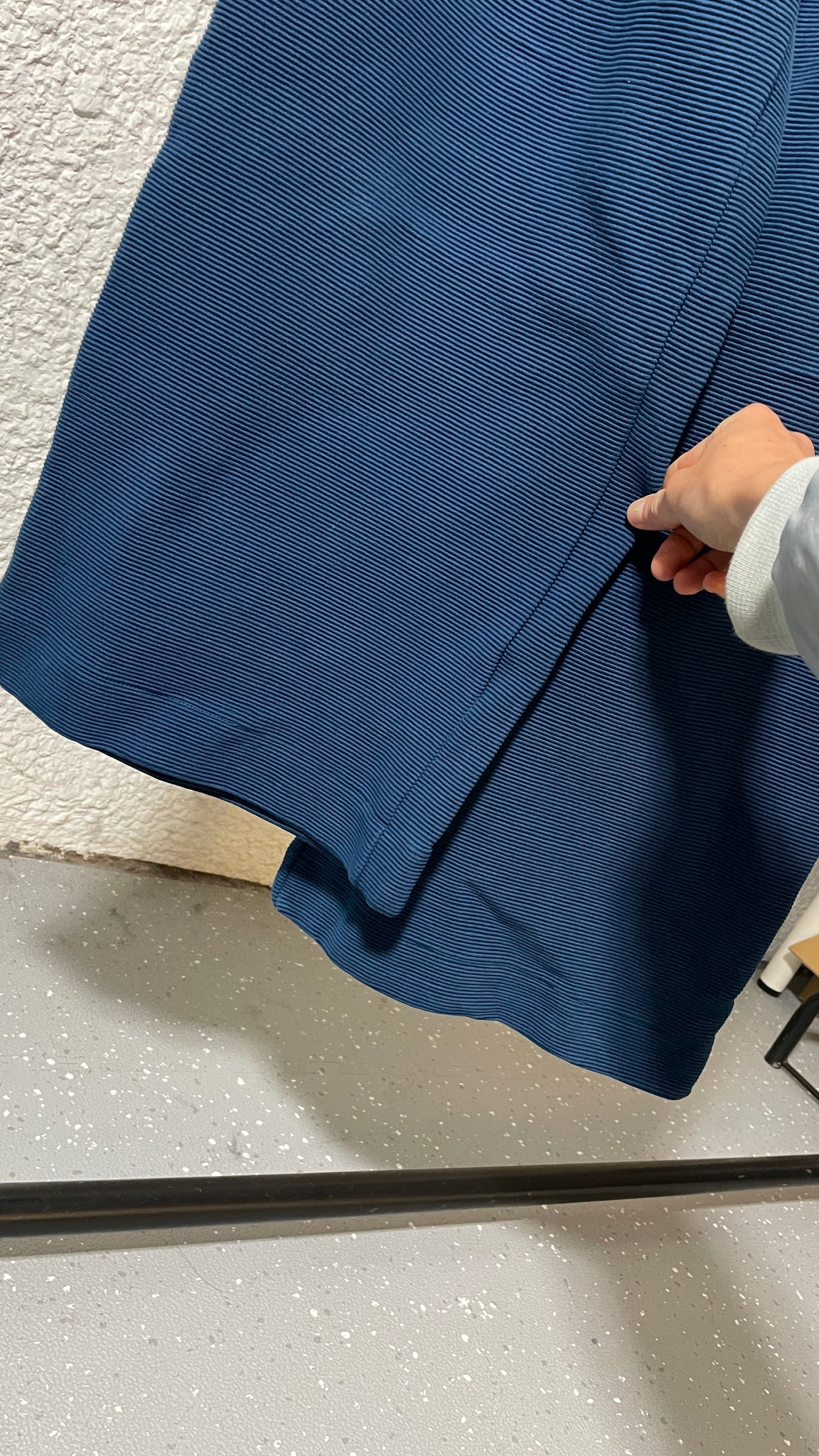 pantalon large en coton bio | bleu 'asua bleu oxford'