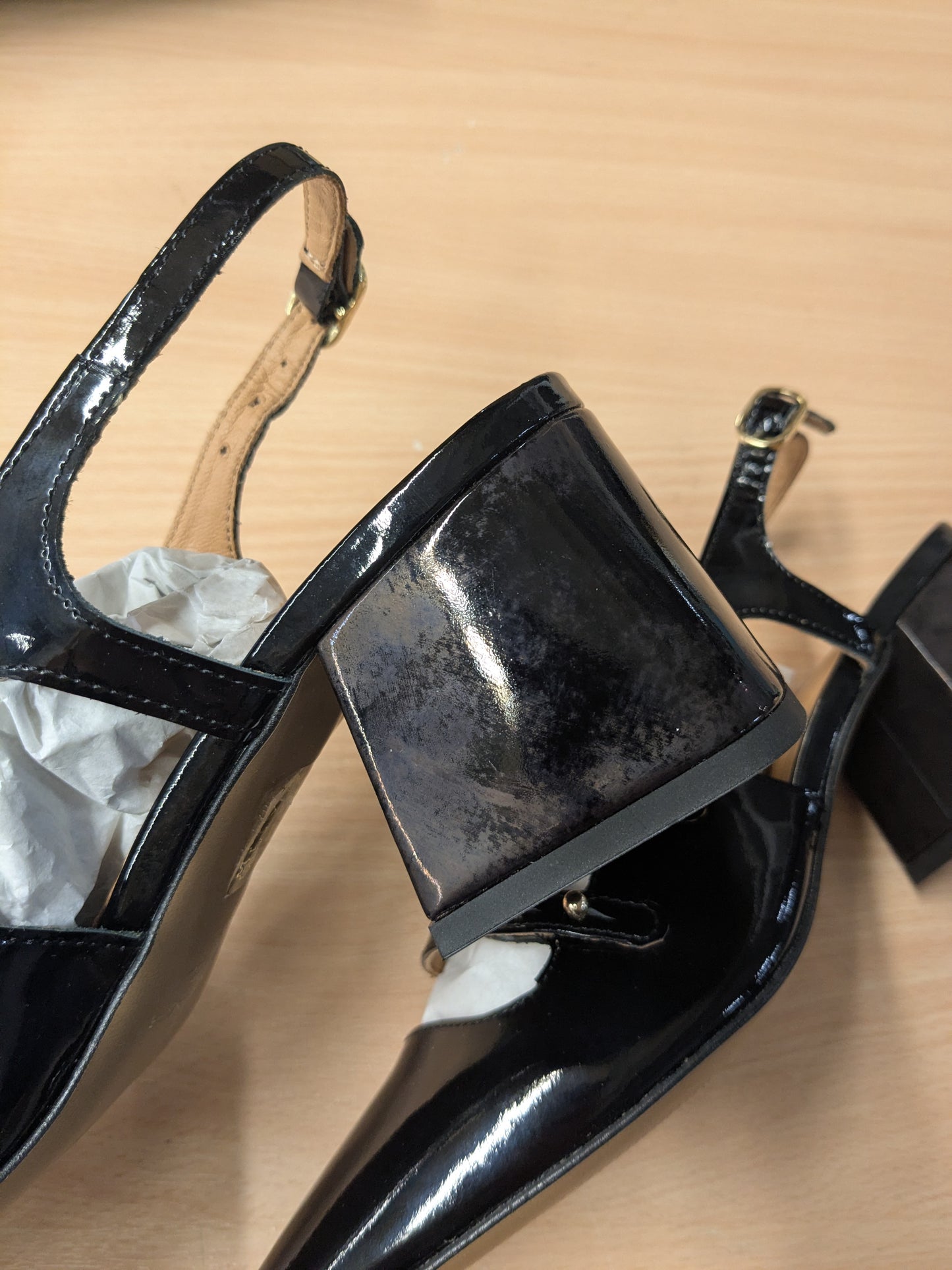 Sandales & Espadrilles en cuir | noir 'Soline - cuir vernis noir'
