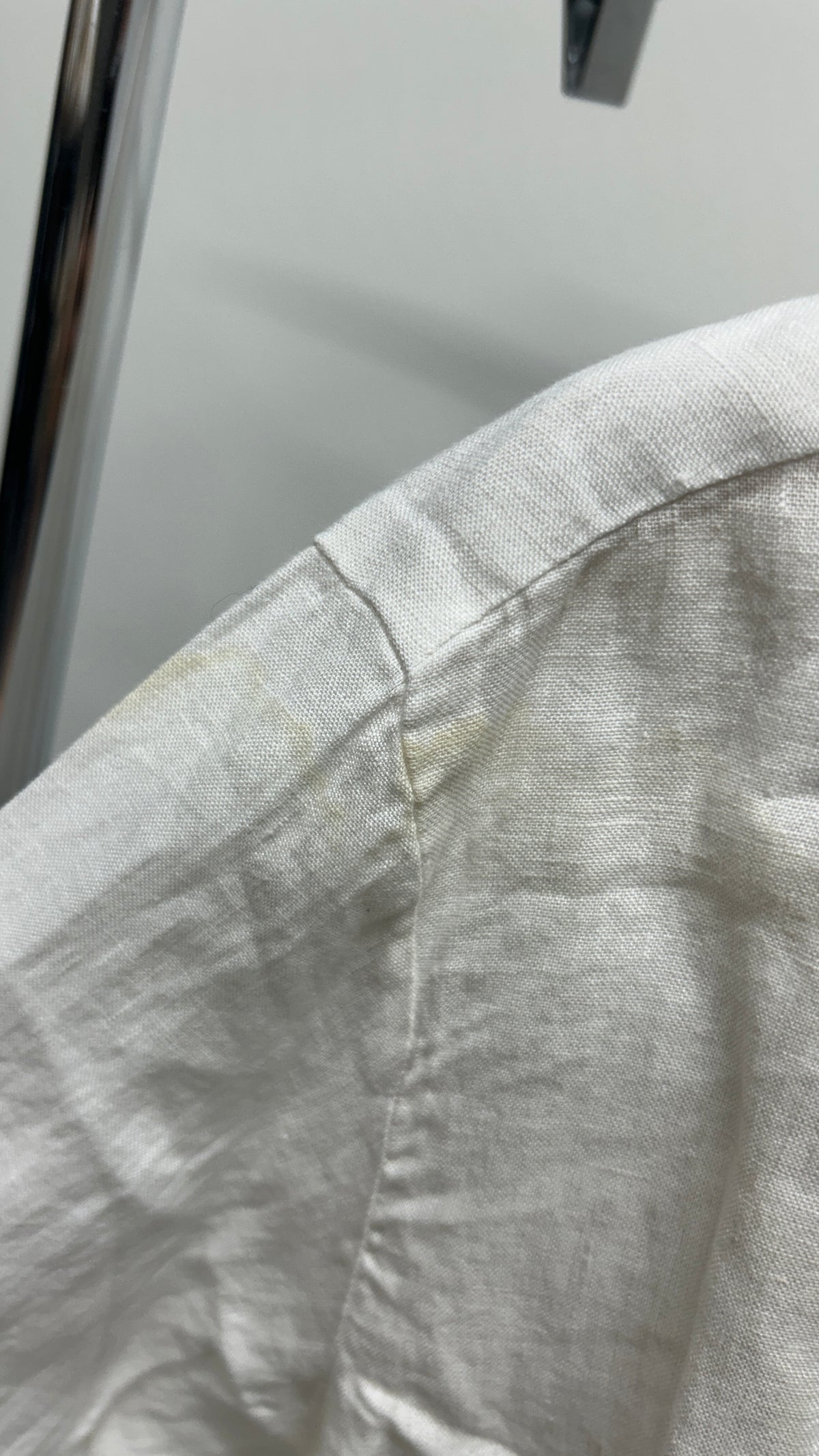 Chemise en lin biologique | blanc 'loose linen long sleeved shirt bright white'