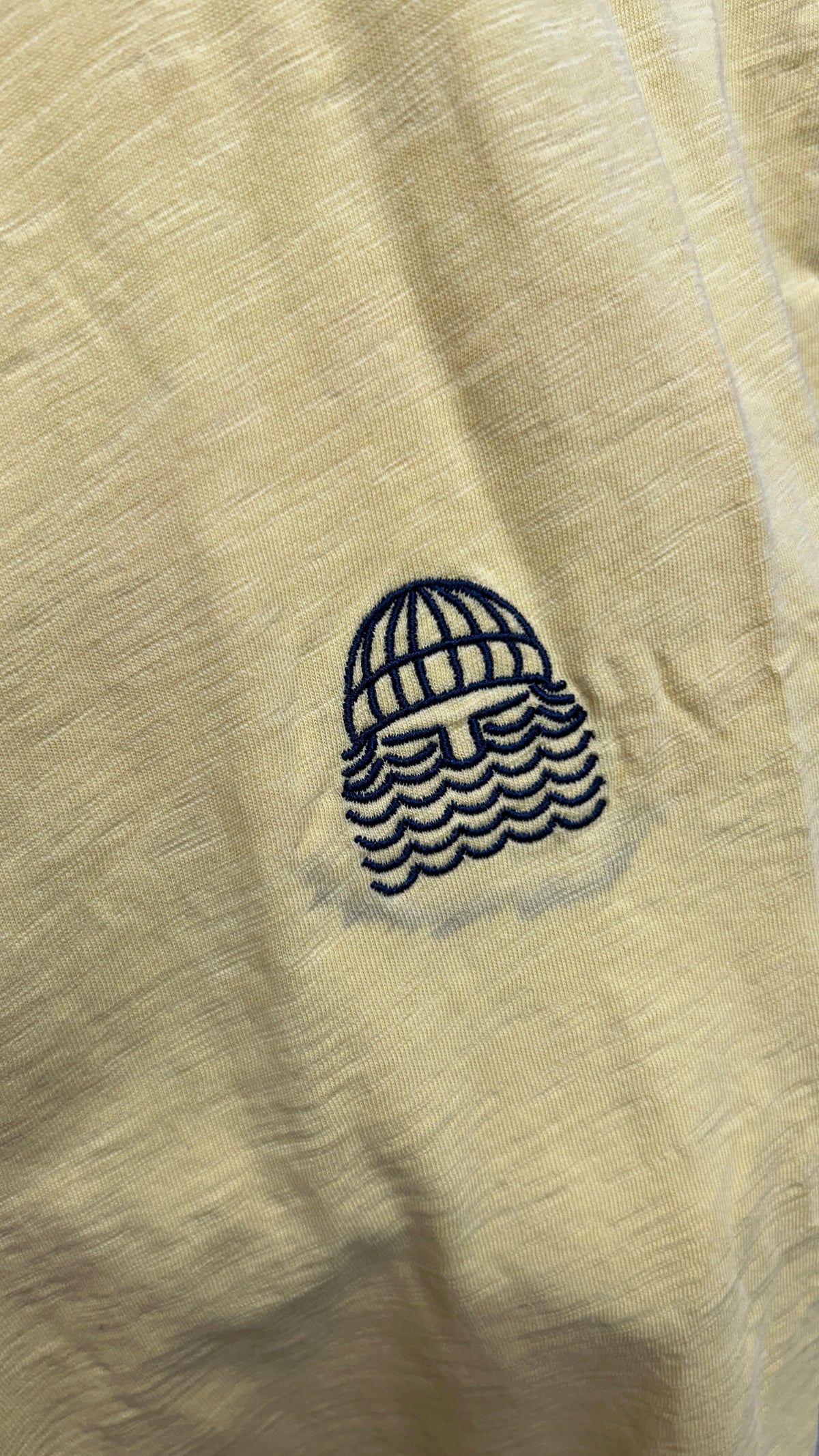 T-shirt en coton bio | jaune 'pollen mini to the sea tee'