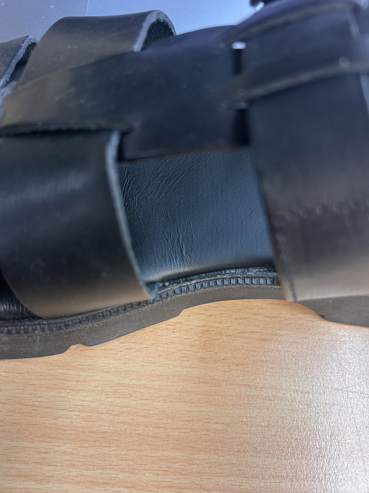 Sandales made in France en cuir tannage végétal certifié | noir 'ballast vgt'