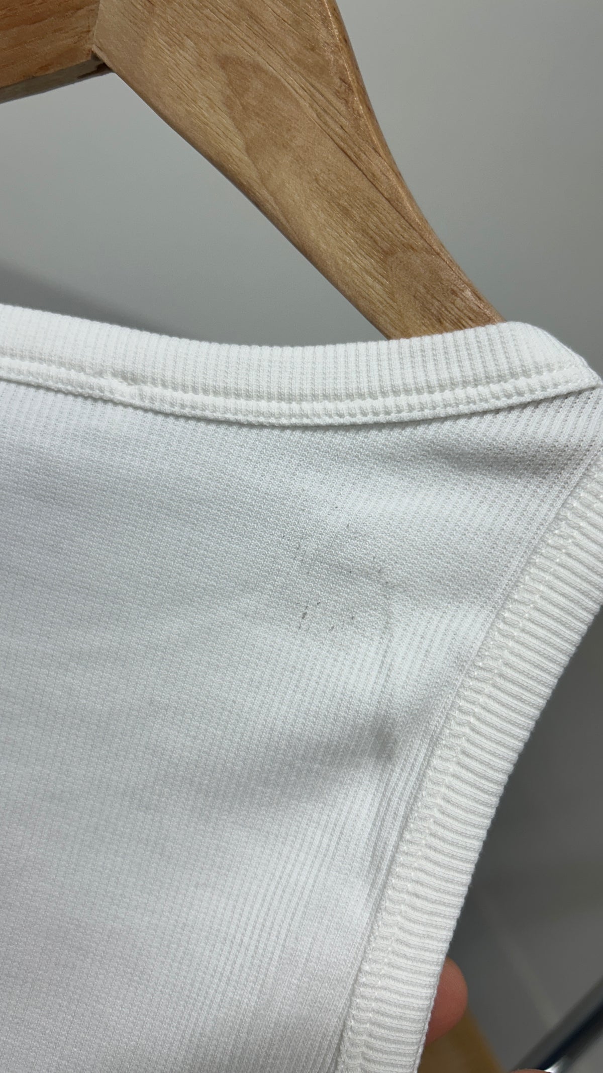 Débardeur côtelé en coton bio | Blanc 'racer rib top star white'