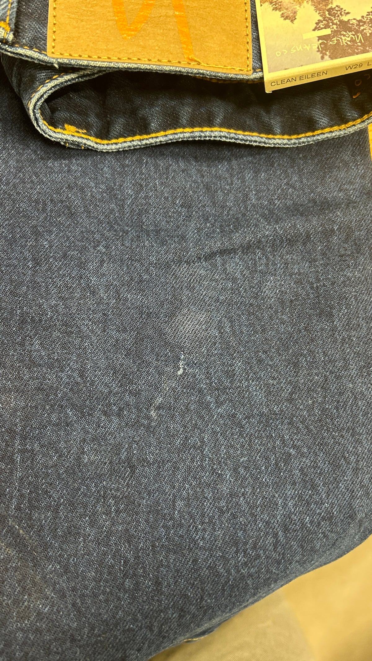Jean large en coton bio | Bleu foncé 'clean eileen indigo dipped'