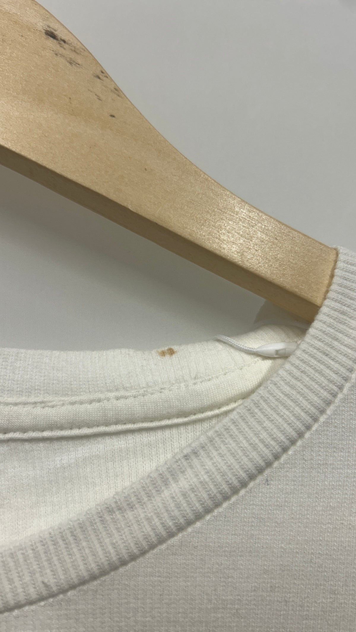 T-shirt manches longues en coton bio | blanc 'rib scoop neck long sleeved star white'