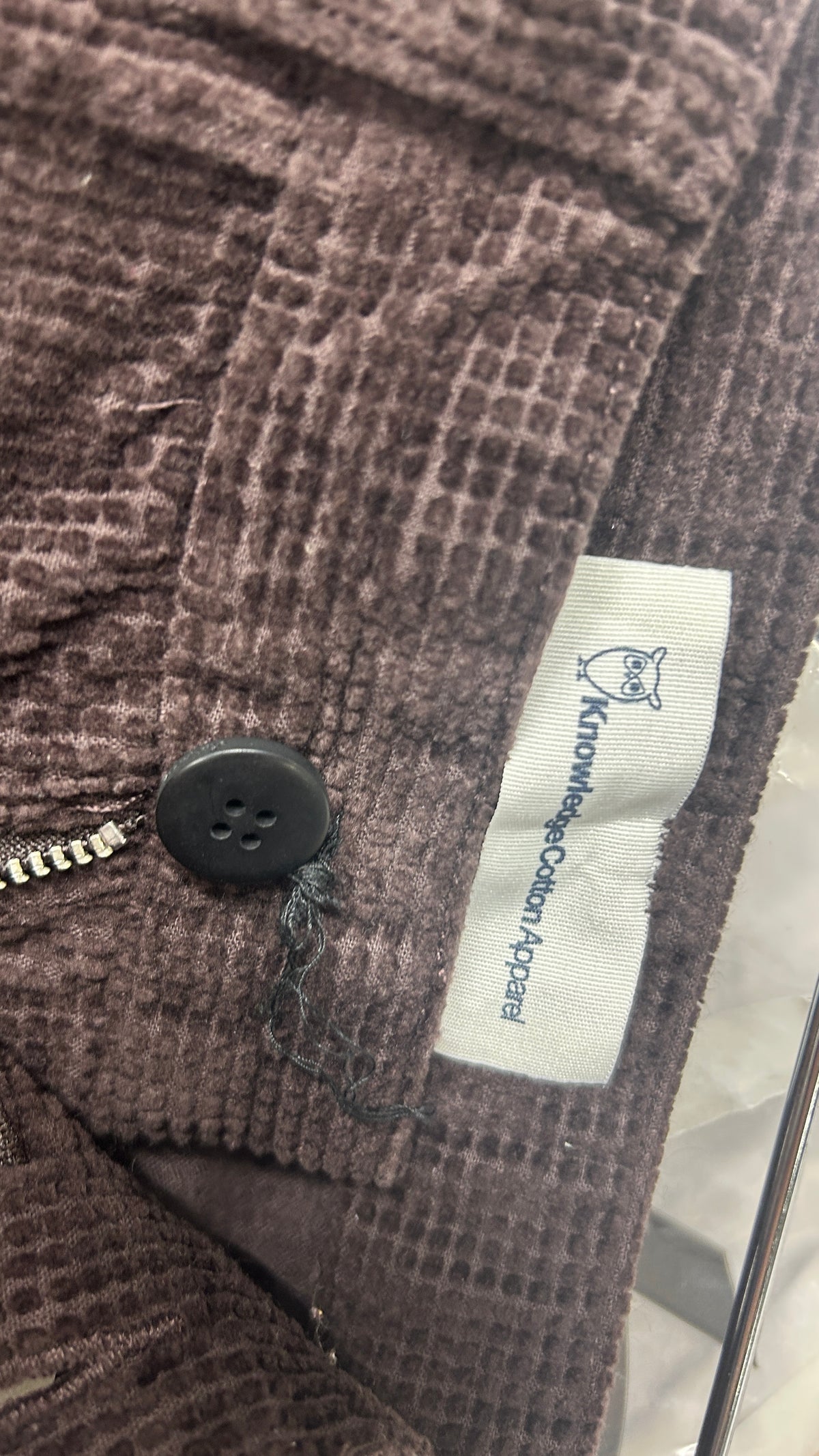 Pantalon droit velours en coton bio | marron 'chuck 5-pocket corduroy - chocolate torte'