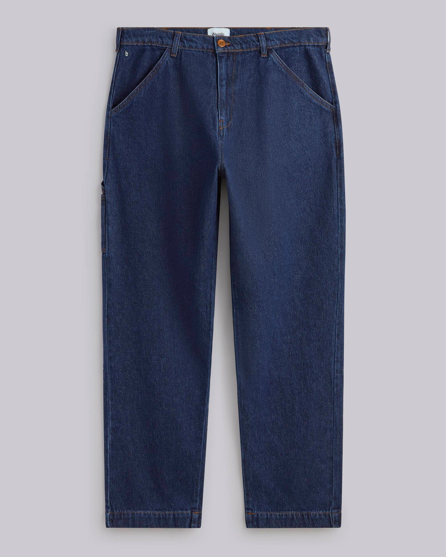 Jean cargo bleu en coton bio - workwear pants indigo
