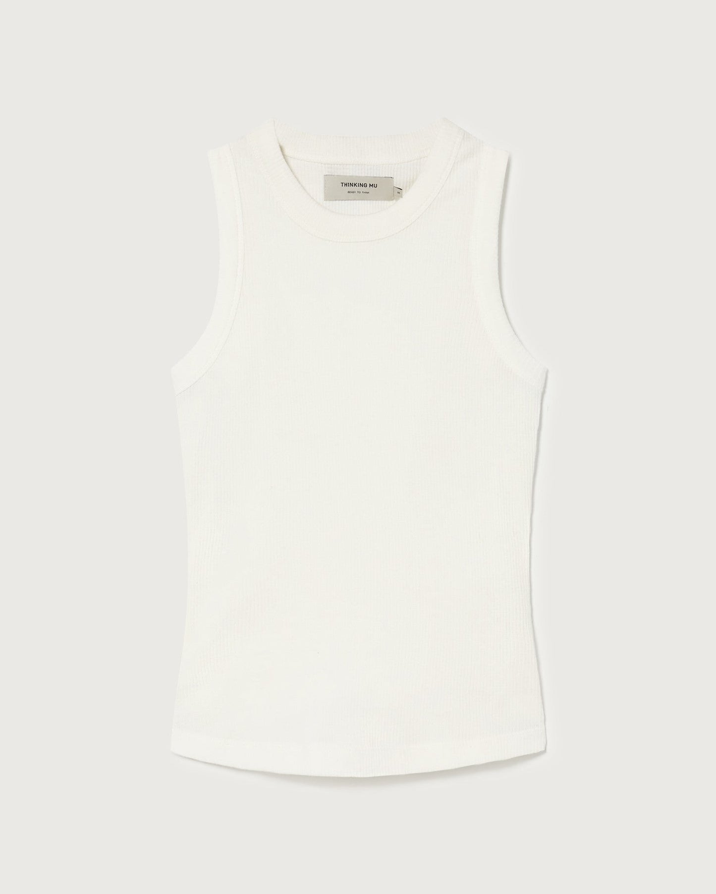Débardeur côtelé en coton bio | blanc "juliette top snow white"