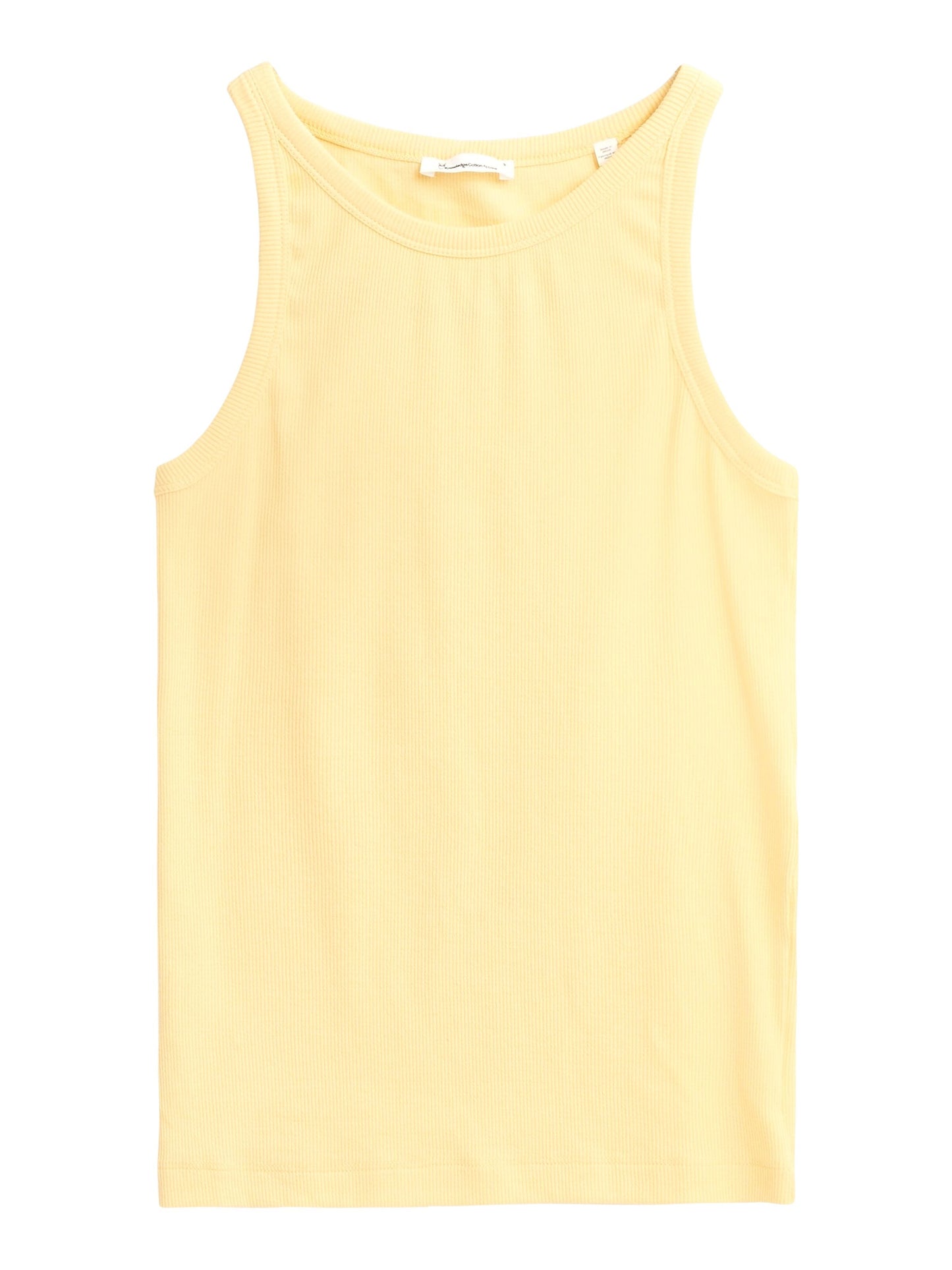 Débardeur côtelé en coton bio | jaune "racer rib top impala"