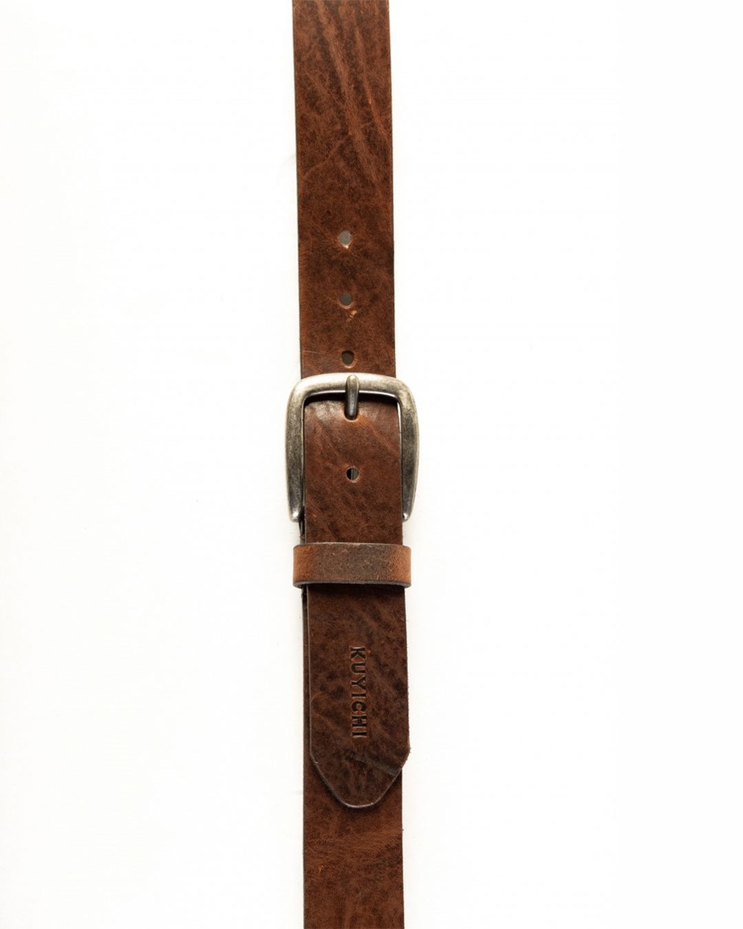 Ceinture en cuir tannage végétal | Marron "dean dark brown"