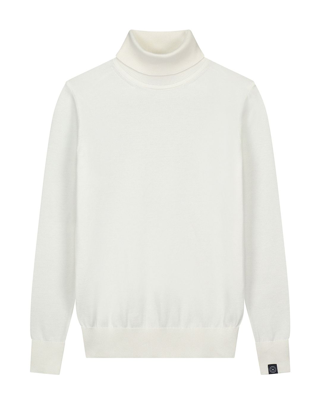 Pull col roulé en coton bio | blanc "rachel turtleneck - off white"