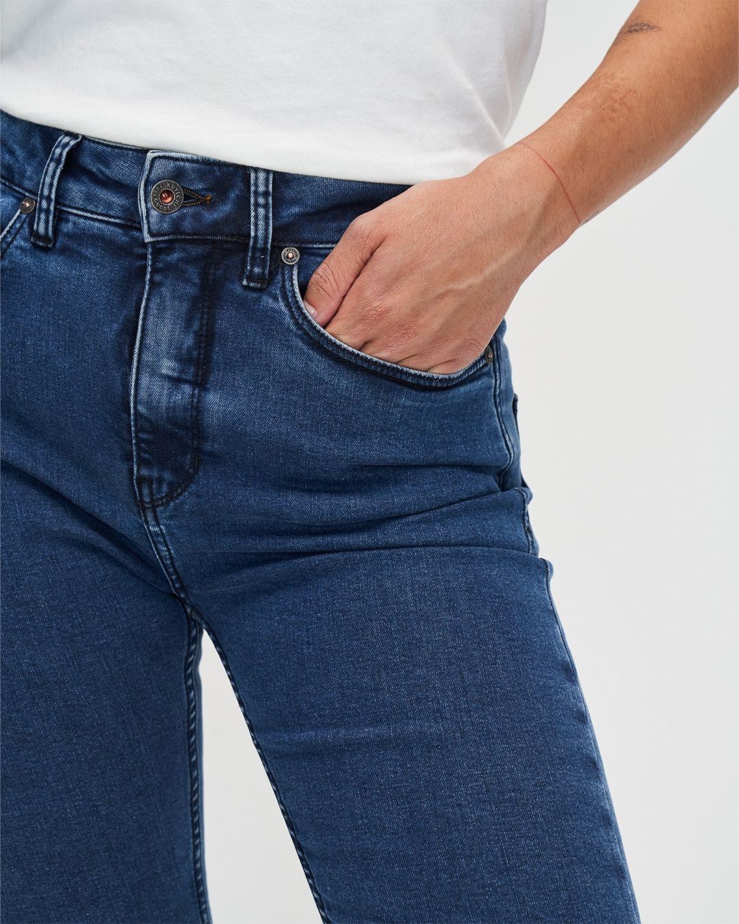 Jean skinny en coton bio | bleu brut "lizzy super skinny smokey blue"