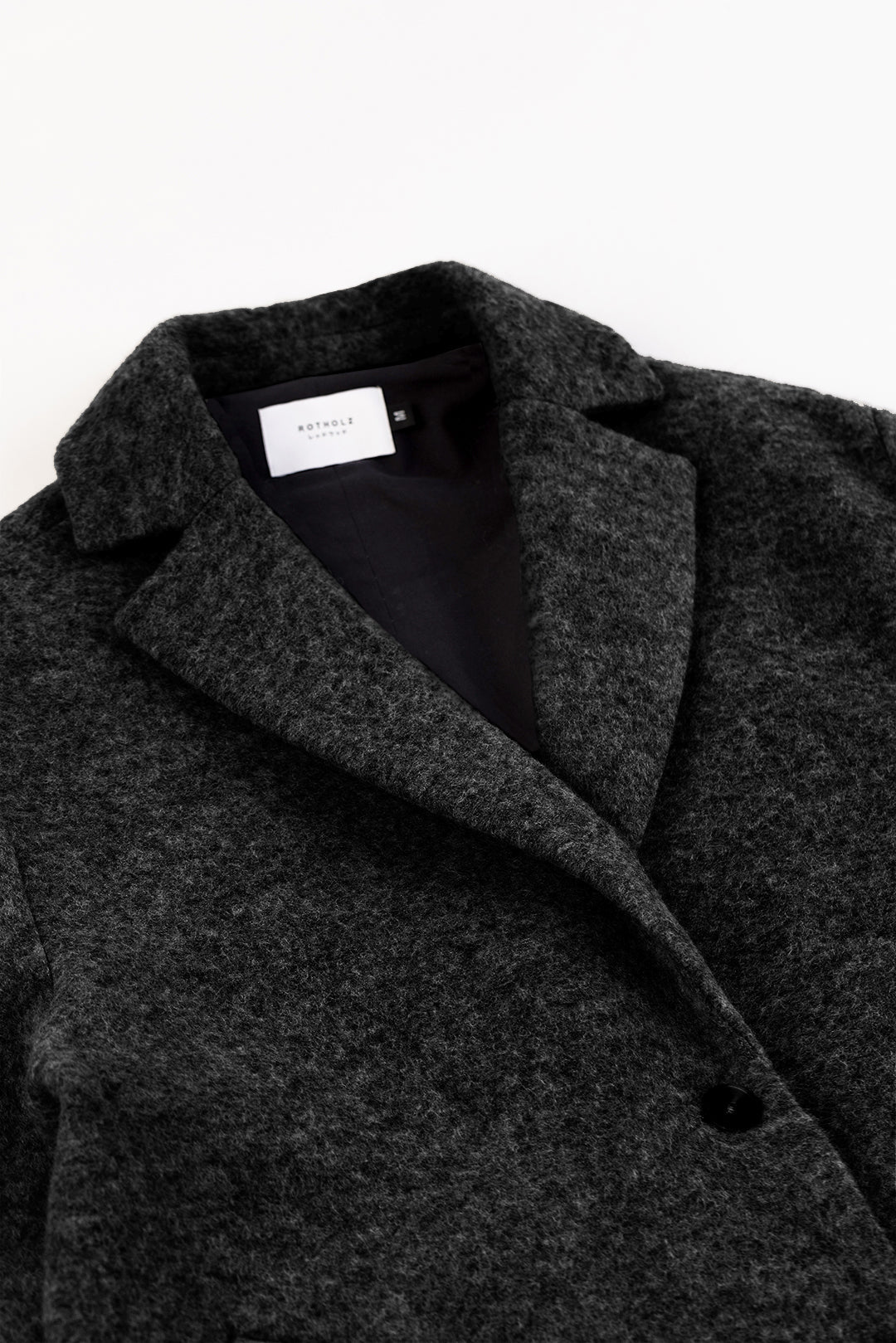 Manteau long en laine et coton bio | gris anthracite "wool formal overcoat anthracite"