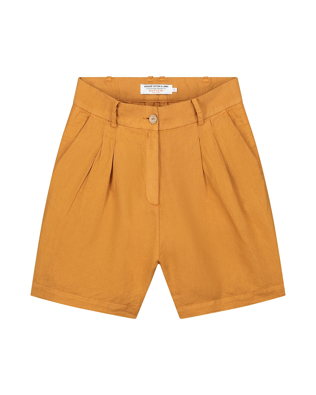 Short en lin et coton bio | Ocre "sofia shorts"