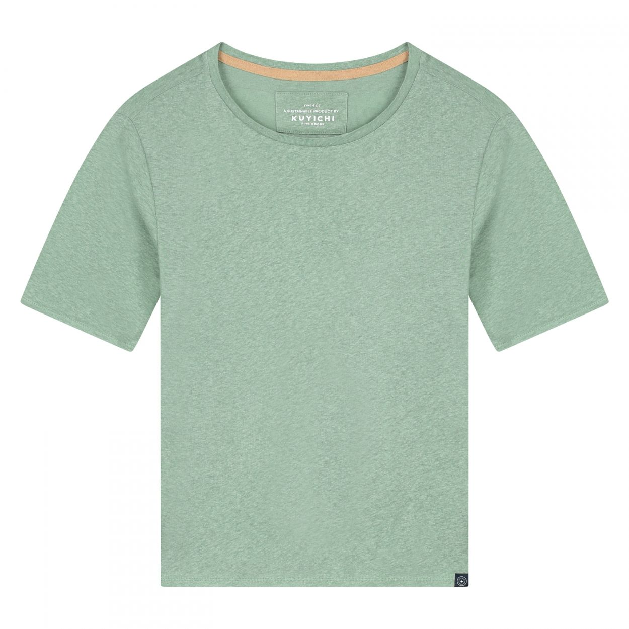 T-shirt vert clair en coton bio et lin - olivia t-shirt - pale green