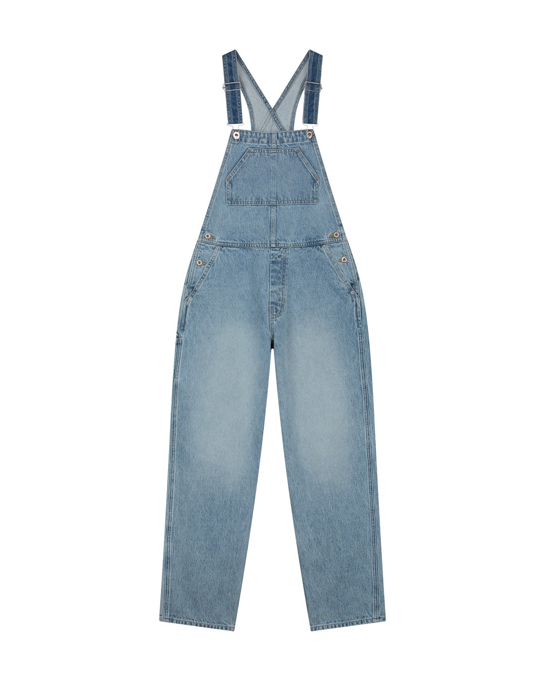 Salopette en coton bio et recyclé | Bleu délavé "jonna dungaree light denim"