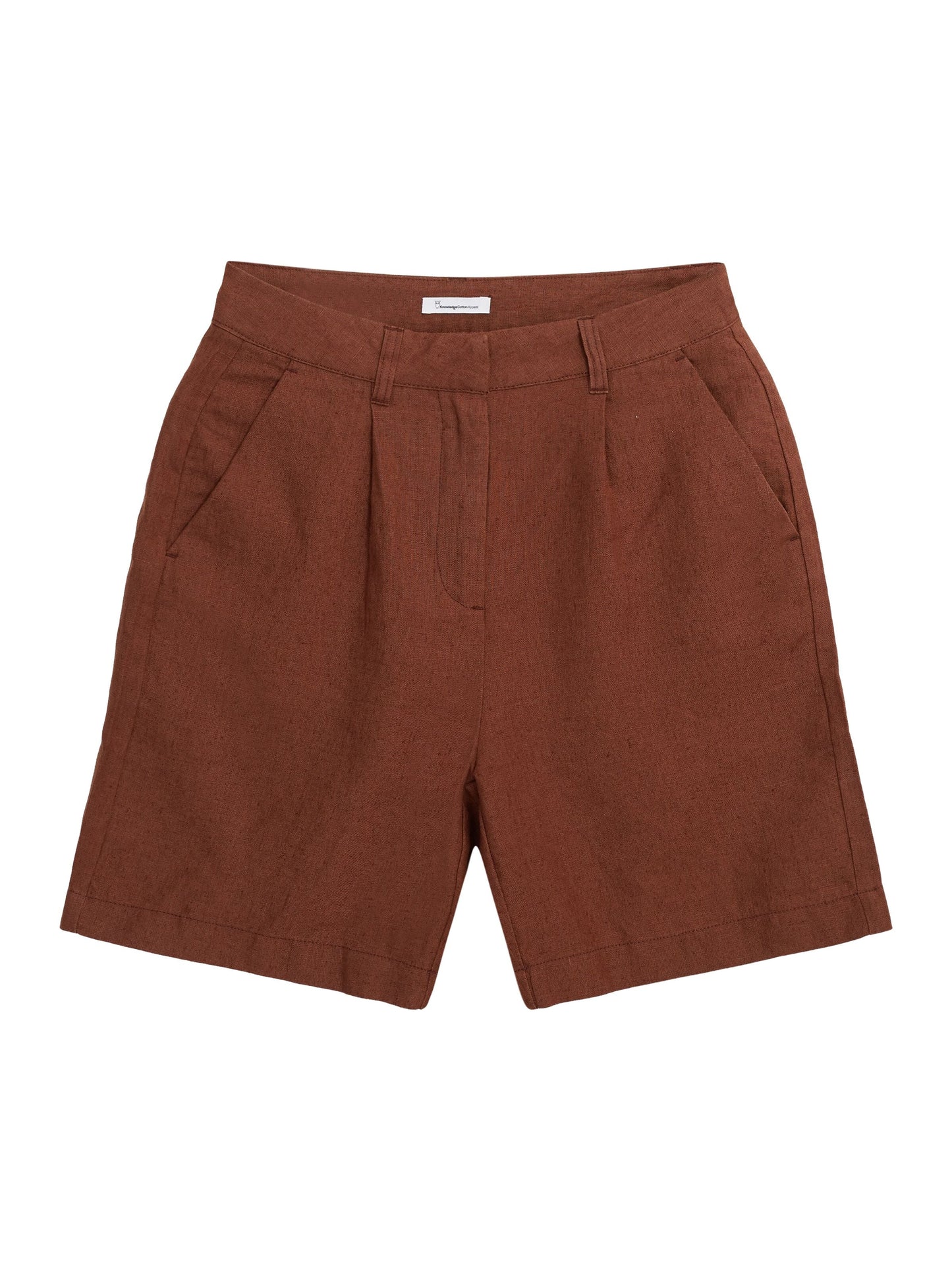 Short en lin bio | Marron "posey wide high-rise linen shorts tiramisu"