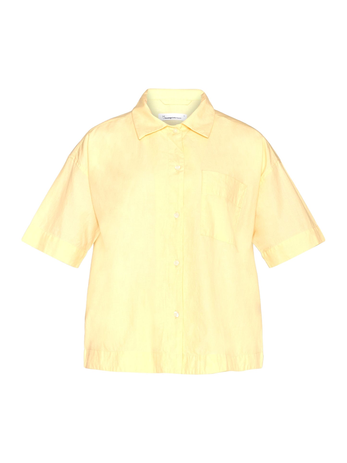 Chemisier en coton bio | Jaune "pyjama short sleeved shirt impala"
