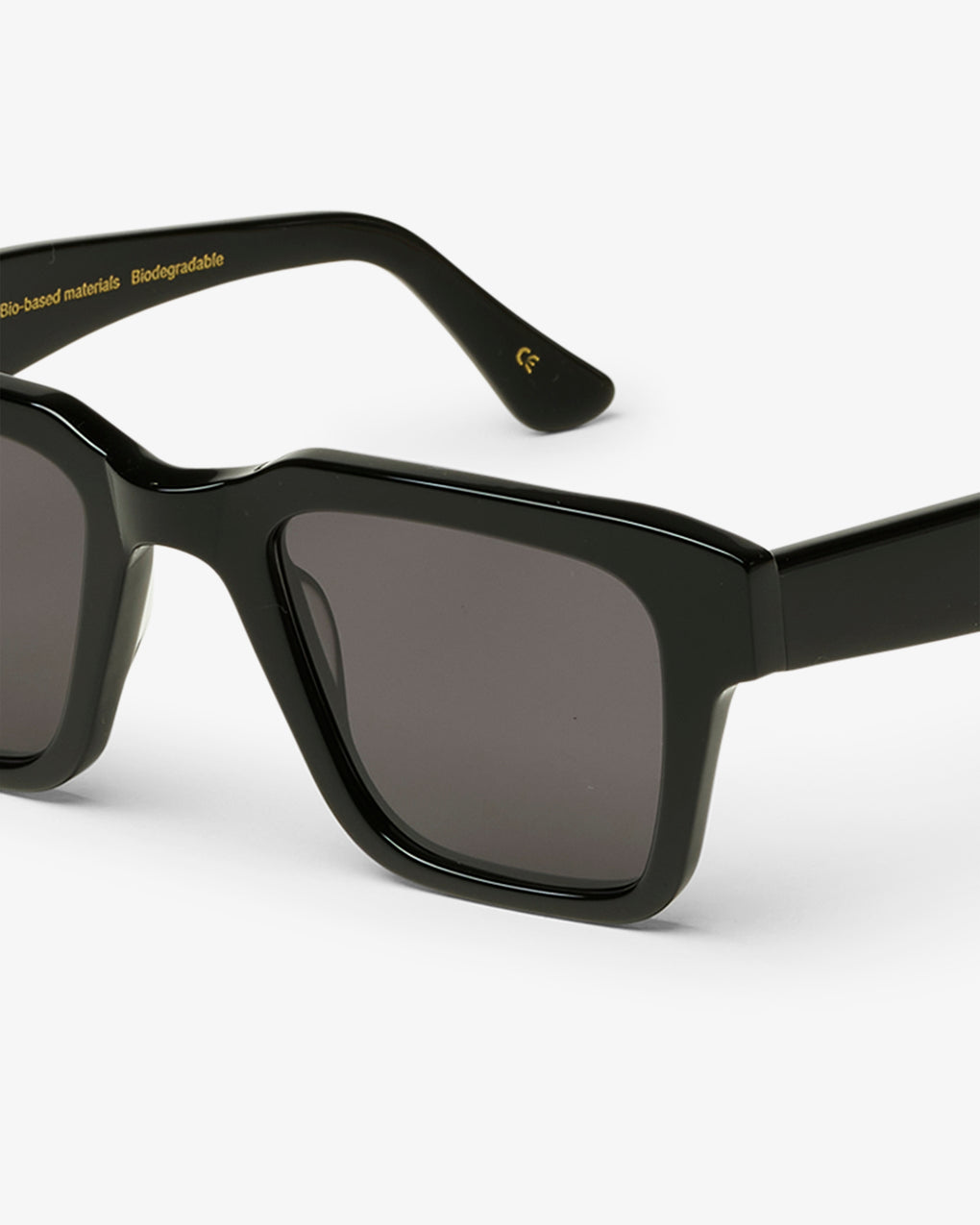 Lunettes de soleil en acetate biodegradable - Sunglass 03 deep black solid / black