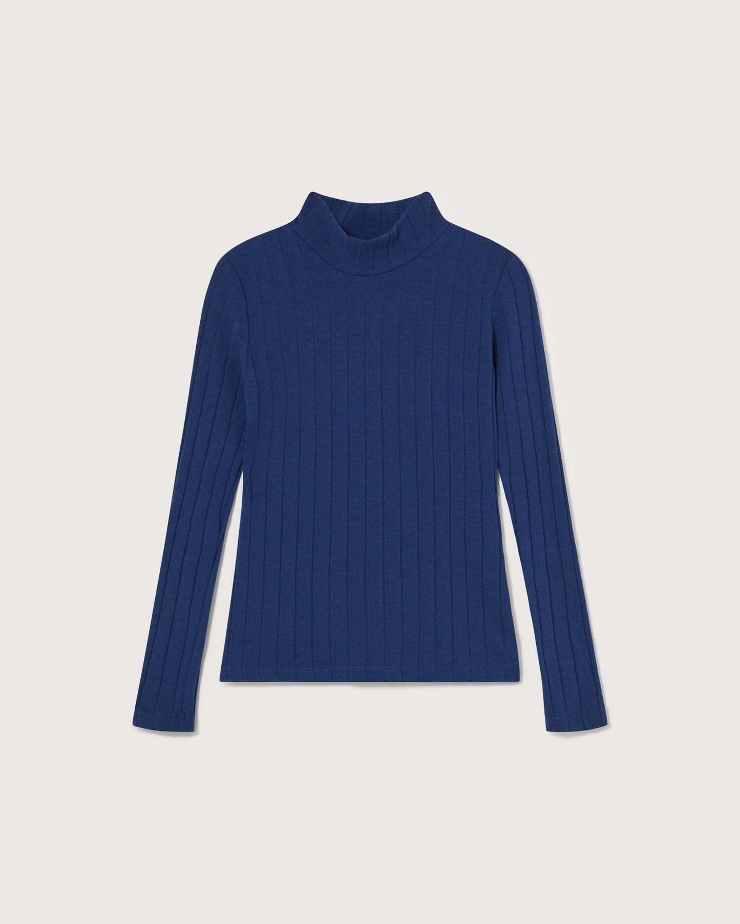 Sous-pull col montant en refibra et coton bio | Marine "navy trash ellen"
