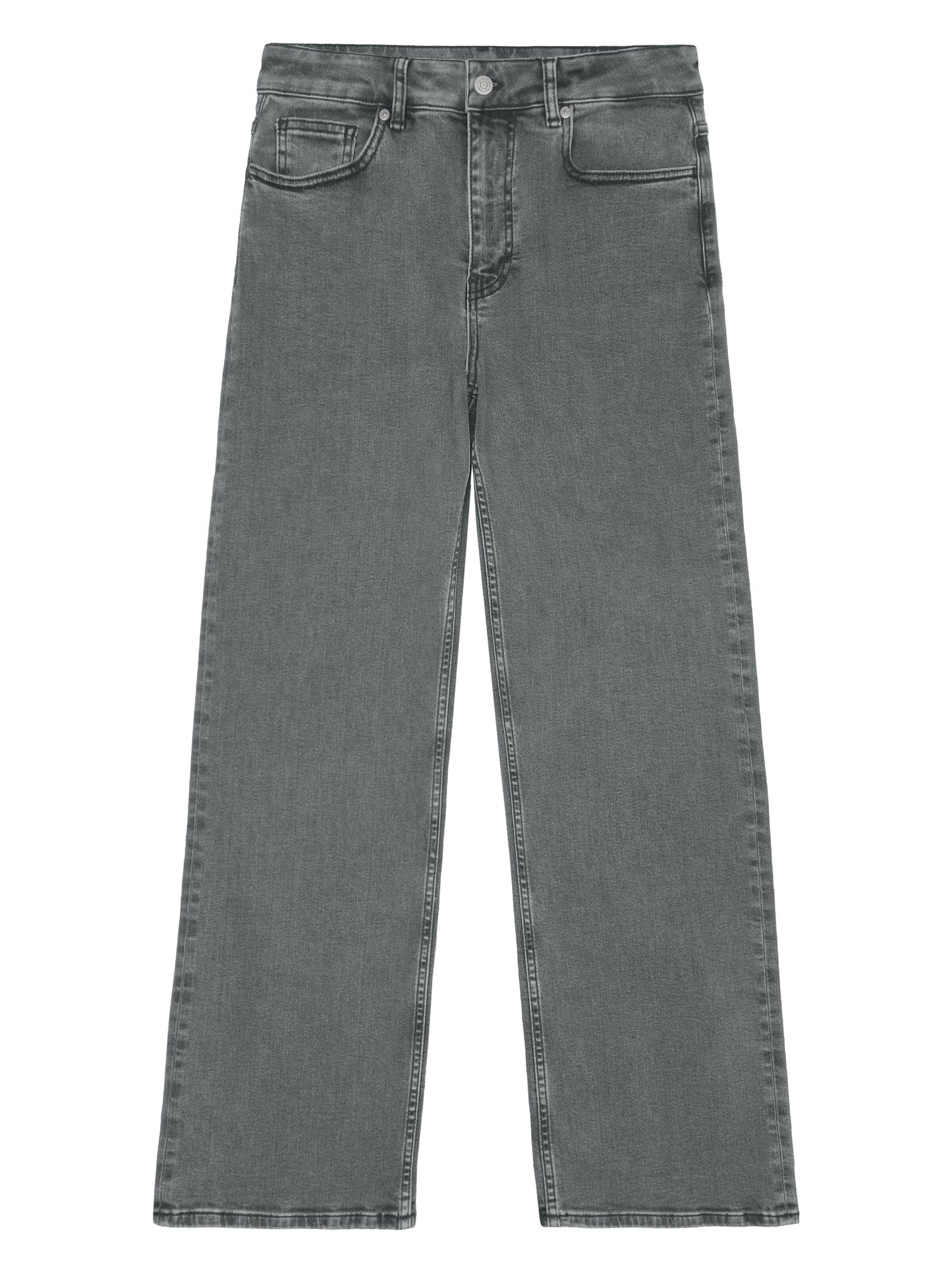 Jean droit en coton bio | gris "gale straight mid-rise grey wash 5-pocket jeans grey wash"