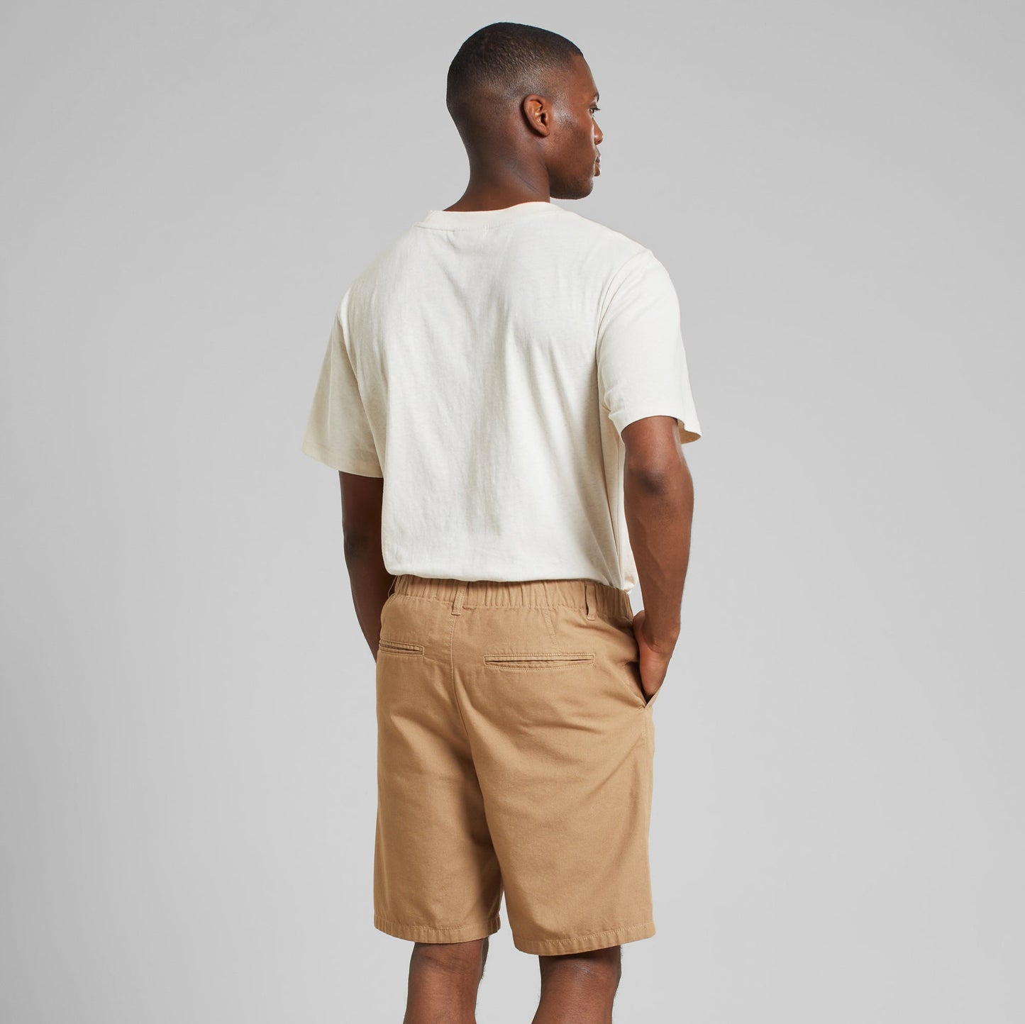 Short chino en coton bio | Beige "chino shorts nacka canvas kelp beige"