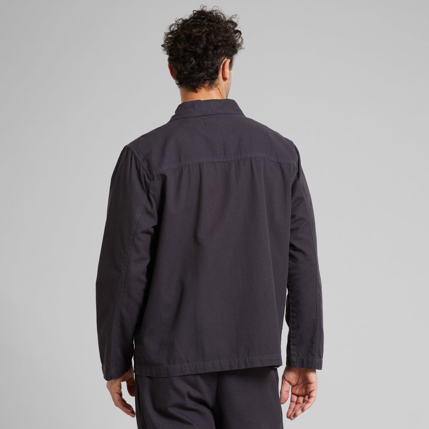 Veste worker en coton bio | Noir "jacket kangos canvas phantom black"
