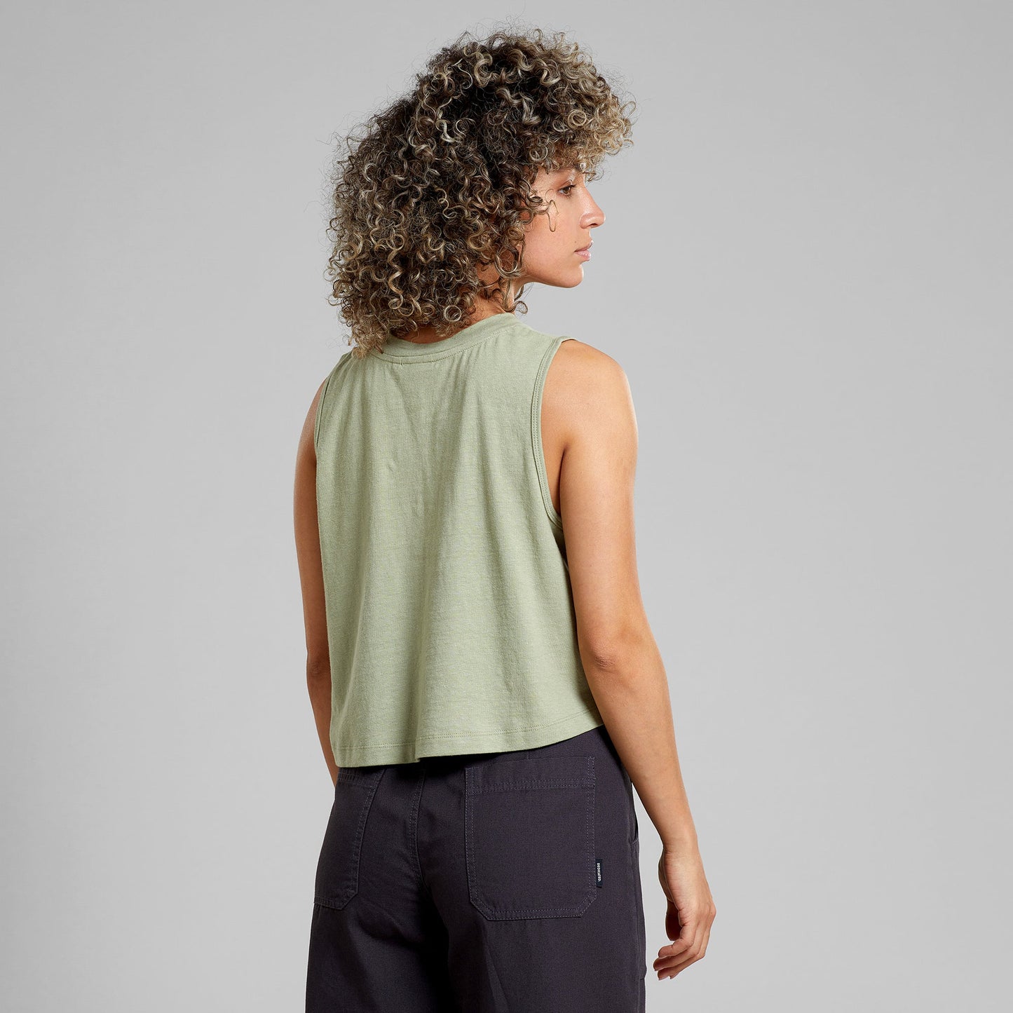 Débardeur en coton bio et chanvre | Vert "top namsos hemp tea green"