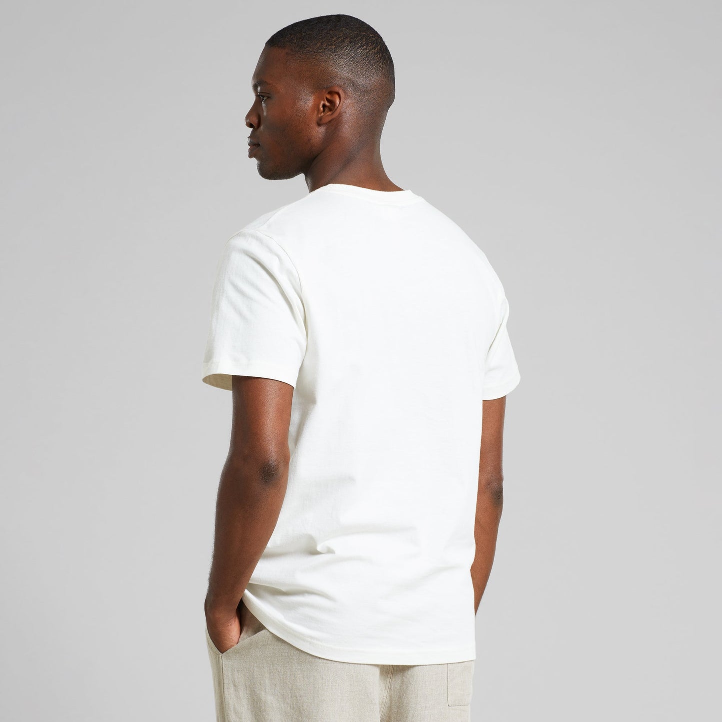 T-shirt imprimé en coton bio | blanc "t-shirt stockholm sunset lines off-white"