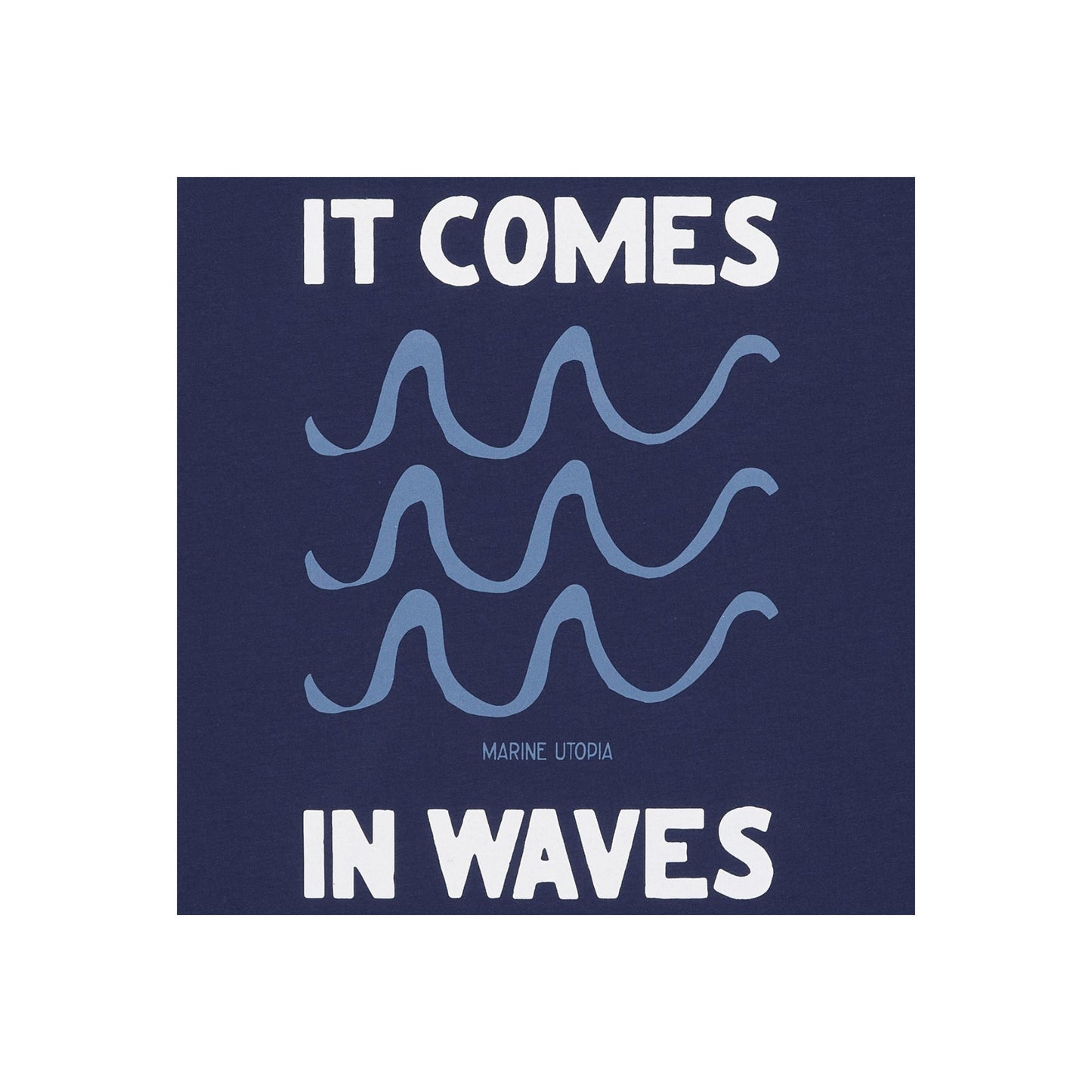 T-shirt imprimé en coton bio | marine "navy rolls tee"