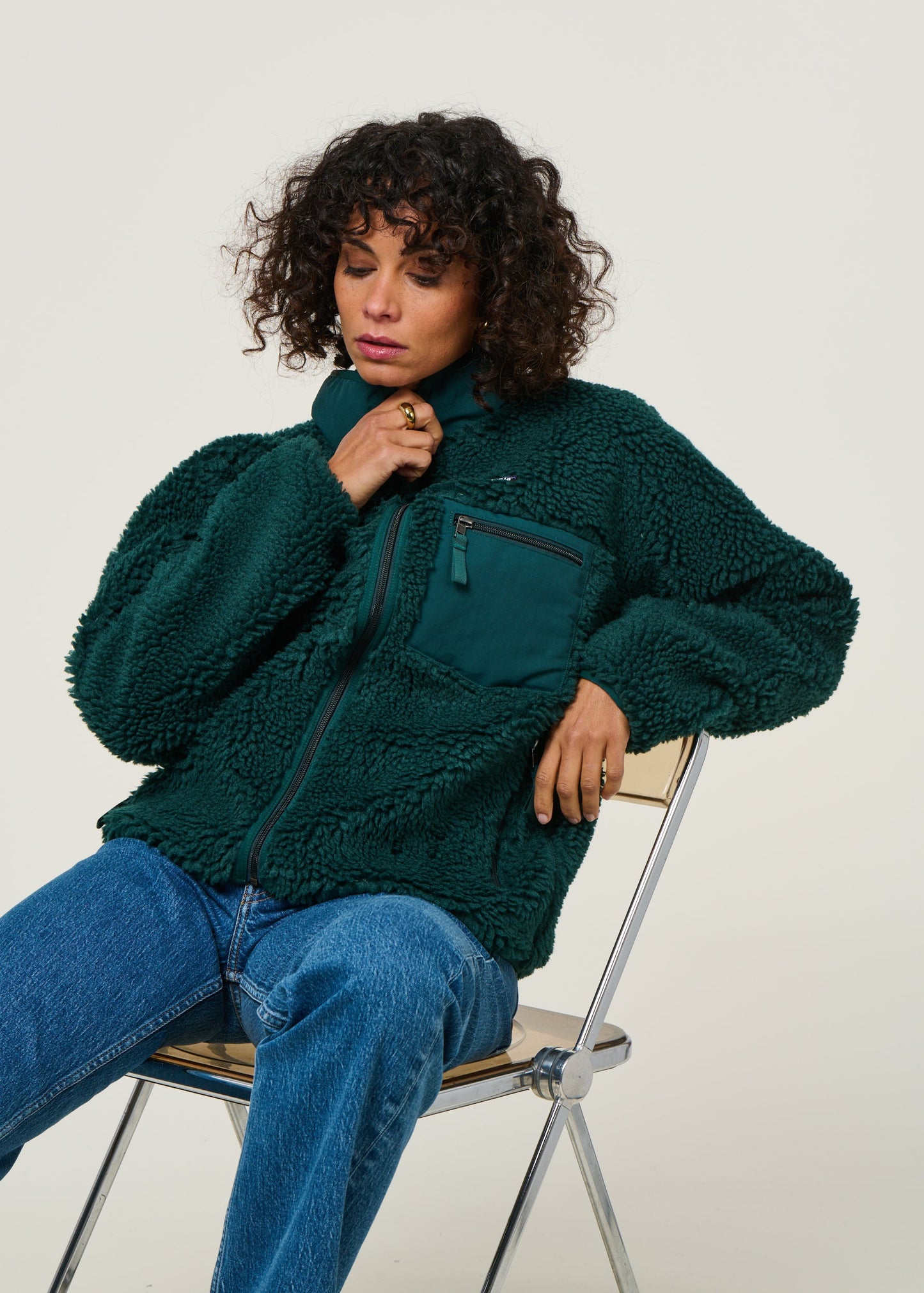 Veste polaire en matière recyclée | turquoise "w's classic retro-x jkt - casg"