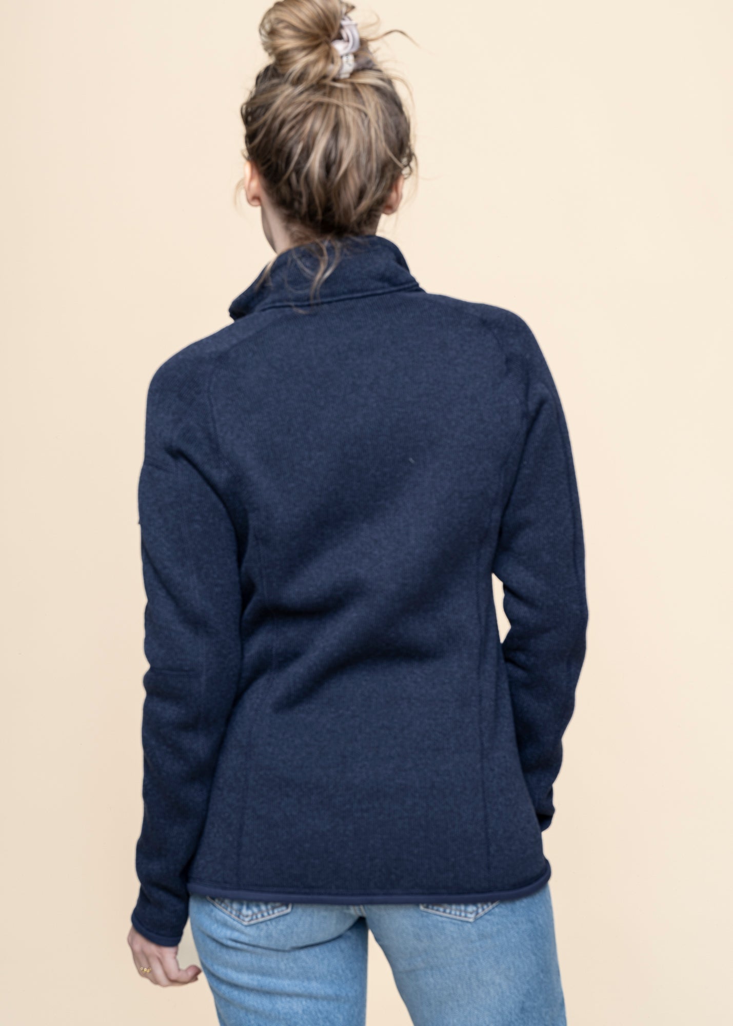 Veste polaire en matière recyclée | marine "better sweater jkt - new navy"