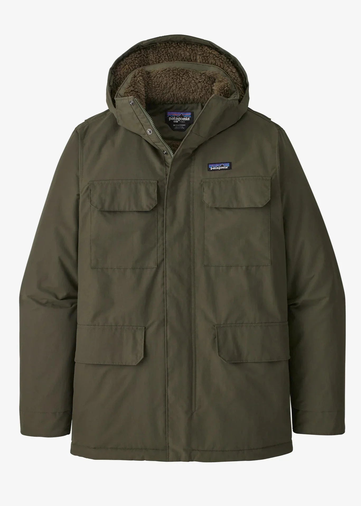 Parka doublée en recyclé | Kaki "isthmus parka basin green"