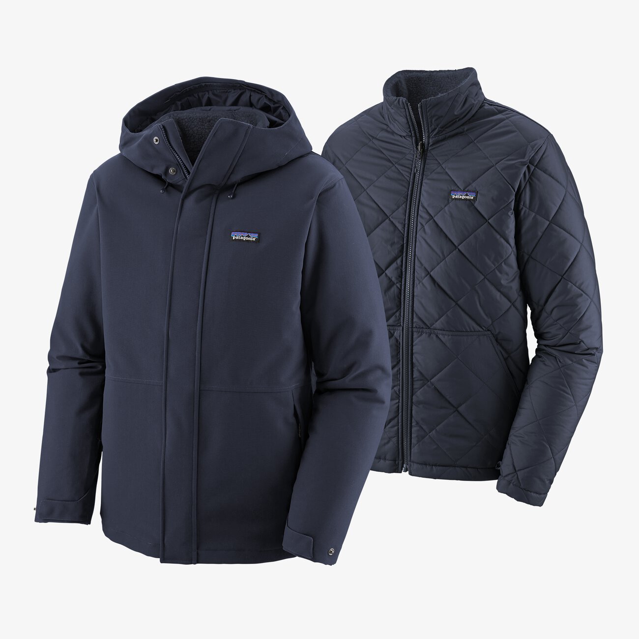 Parka avec doudoune amovible marine recyclés - lone mountain