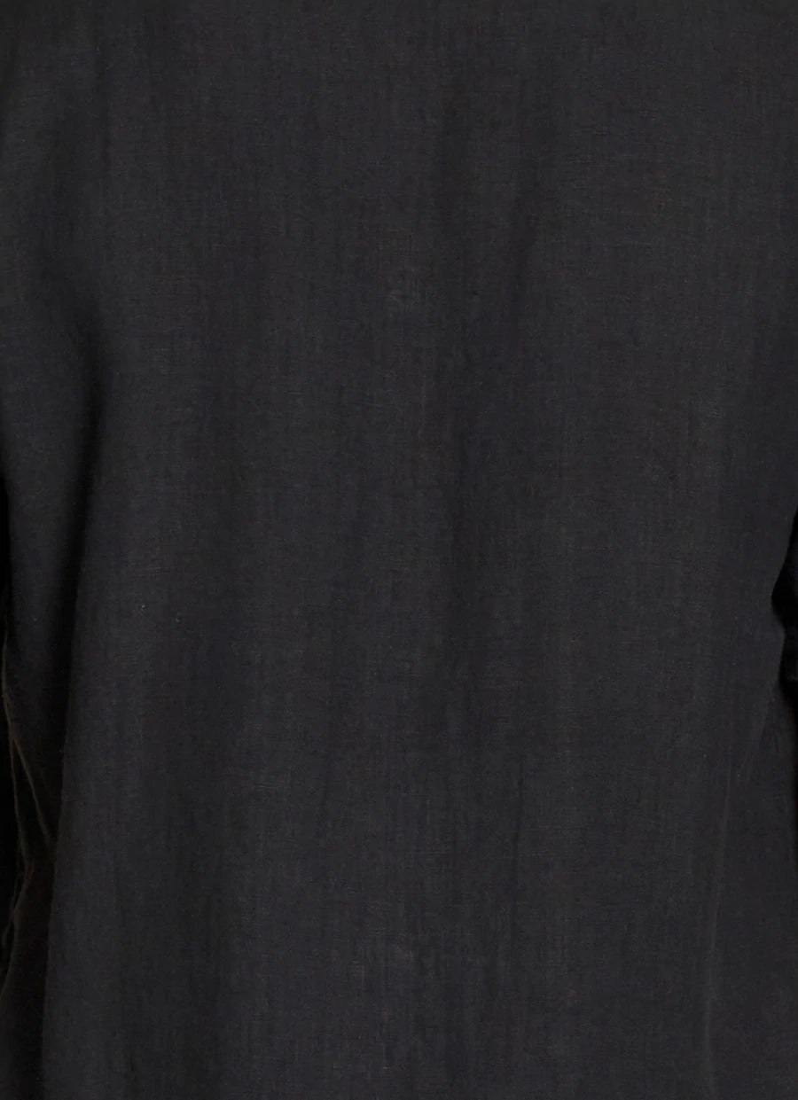 Chemise oversize en lin | noir "mons black"