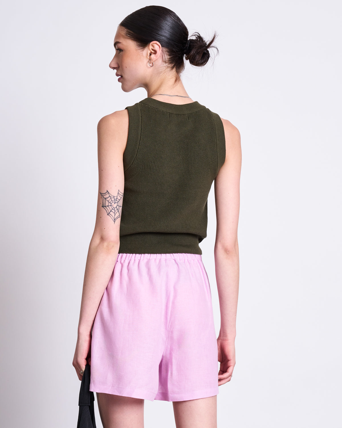 Short en lin | rose "Marum - light orchid"
