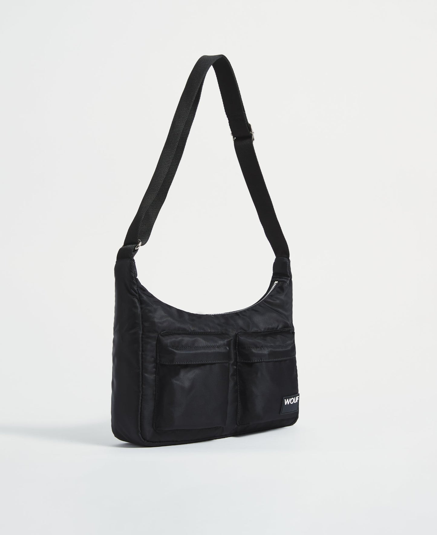 Sac bandoulière en matière recyclée | noir "oslo crossbody bag"
