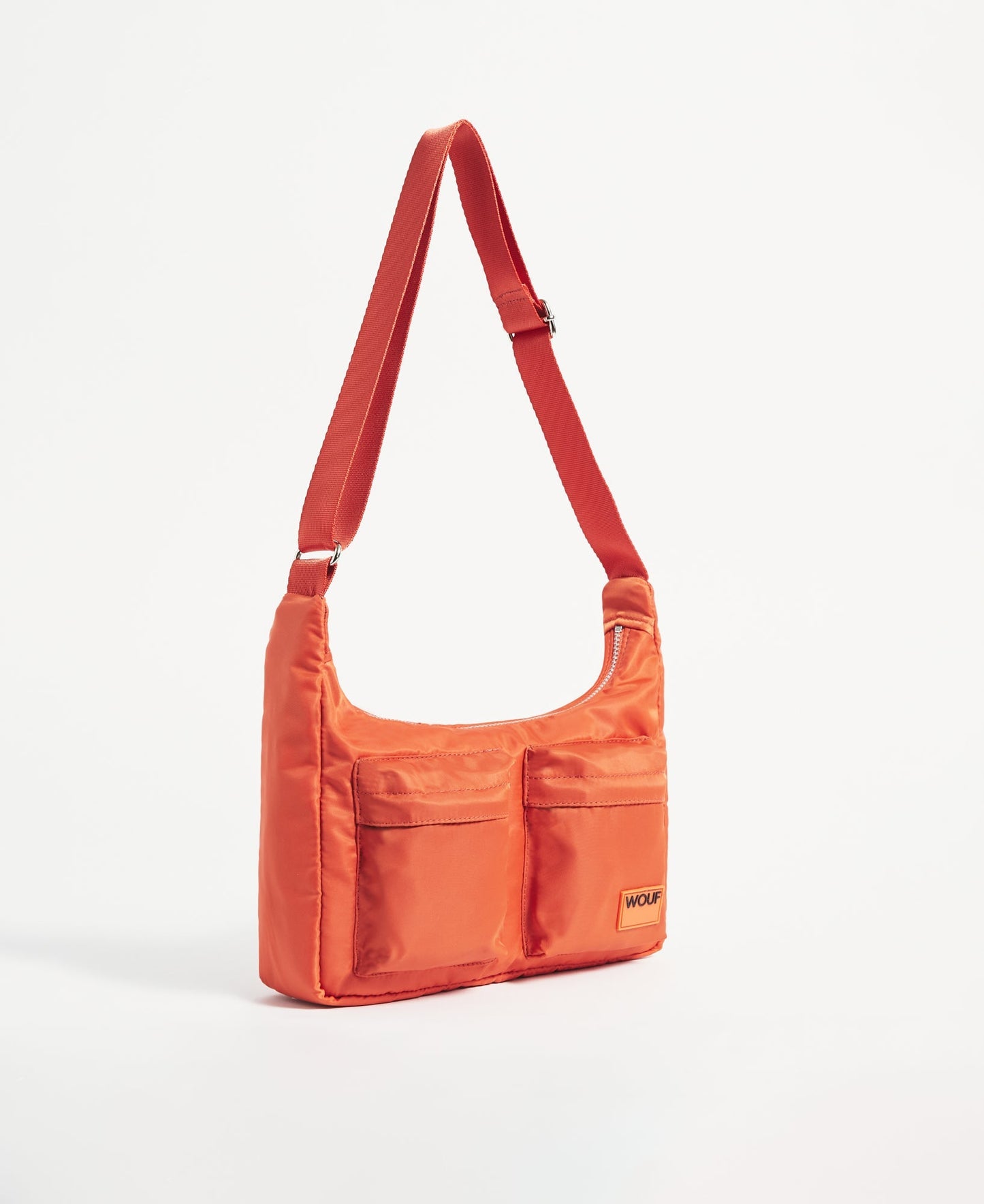 Sac bandoulière en matière recyclée | orange "zagreb crossbody bag"