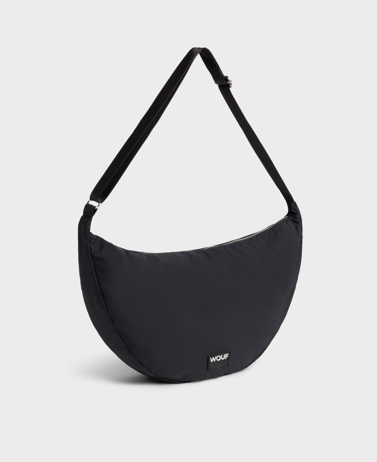 Grand sac à bandoulière en recyclé déperlant | Noir "midnight large crossbody bag"