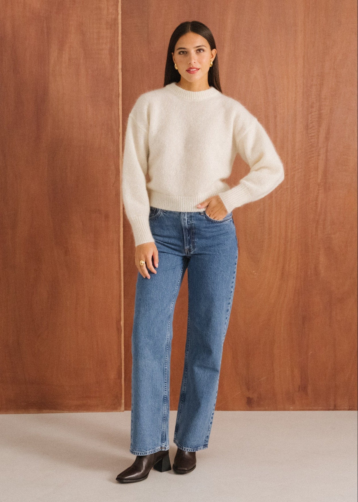 Pull en mohair certifié | écru "Séréna"
